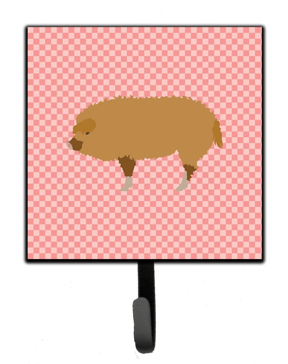 Hungarian Mangalica Pig Pink Check Leash or Key Holder by Caroline's Treasures