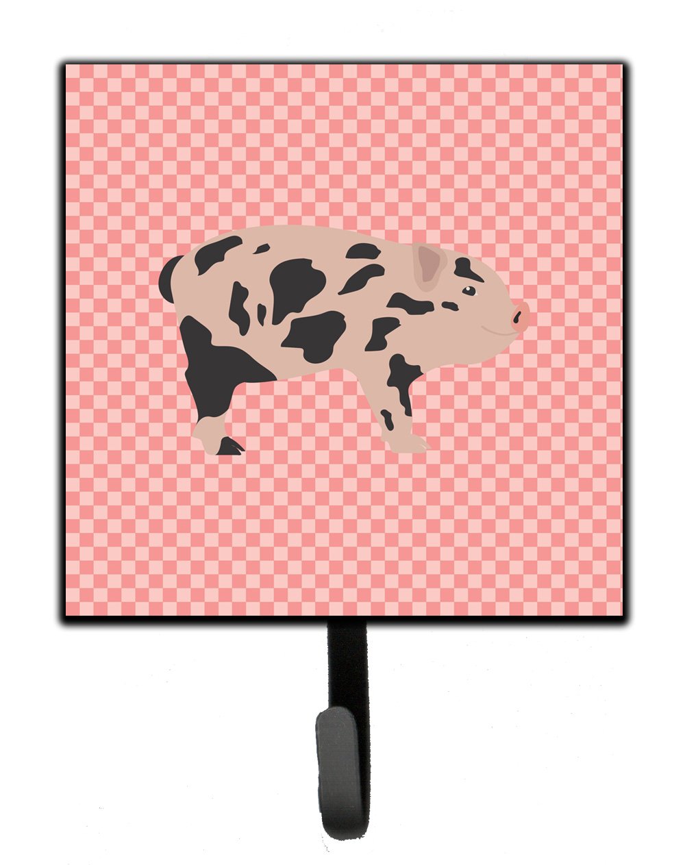 Mini Miniature Pig Pink Check Leash or Key Holder by Caroline&#39;s Treasures