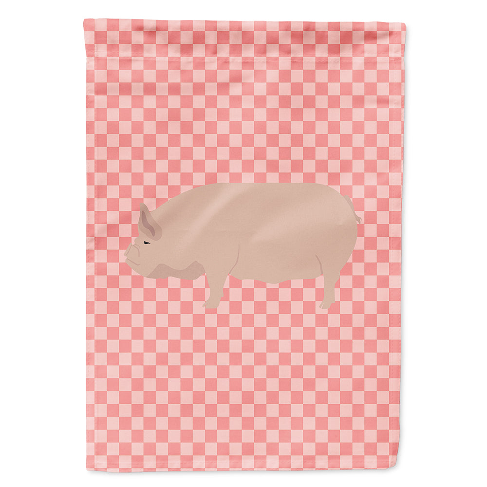 Welsh Pig Pink Check Flag Canvas House Size BB7937CHF  the-store.com.