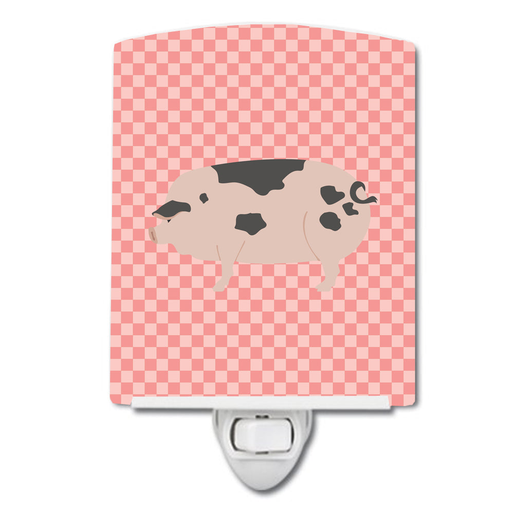 Gloucester Old Spot Pig Pink Check Ceramic Night Light BB7940CNL - the-store.com