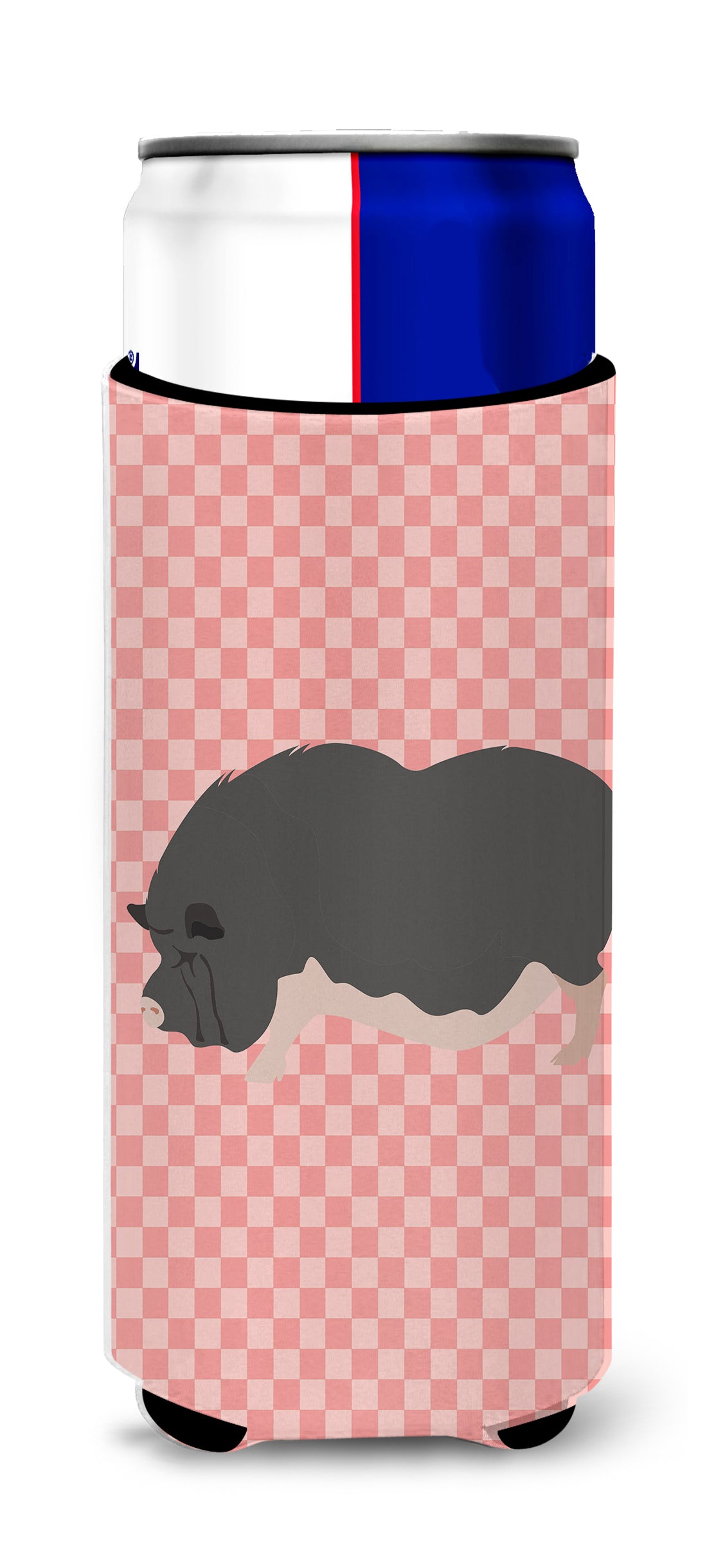 Vietnamese Pot-Bellied Pig Pink Check  Ultra Hugger for slim cans  the-store.com.