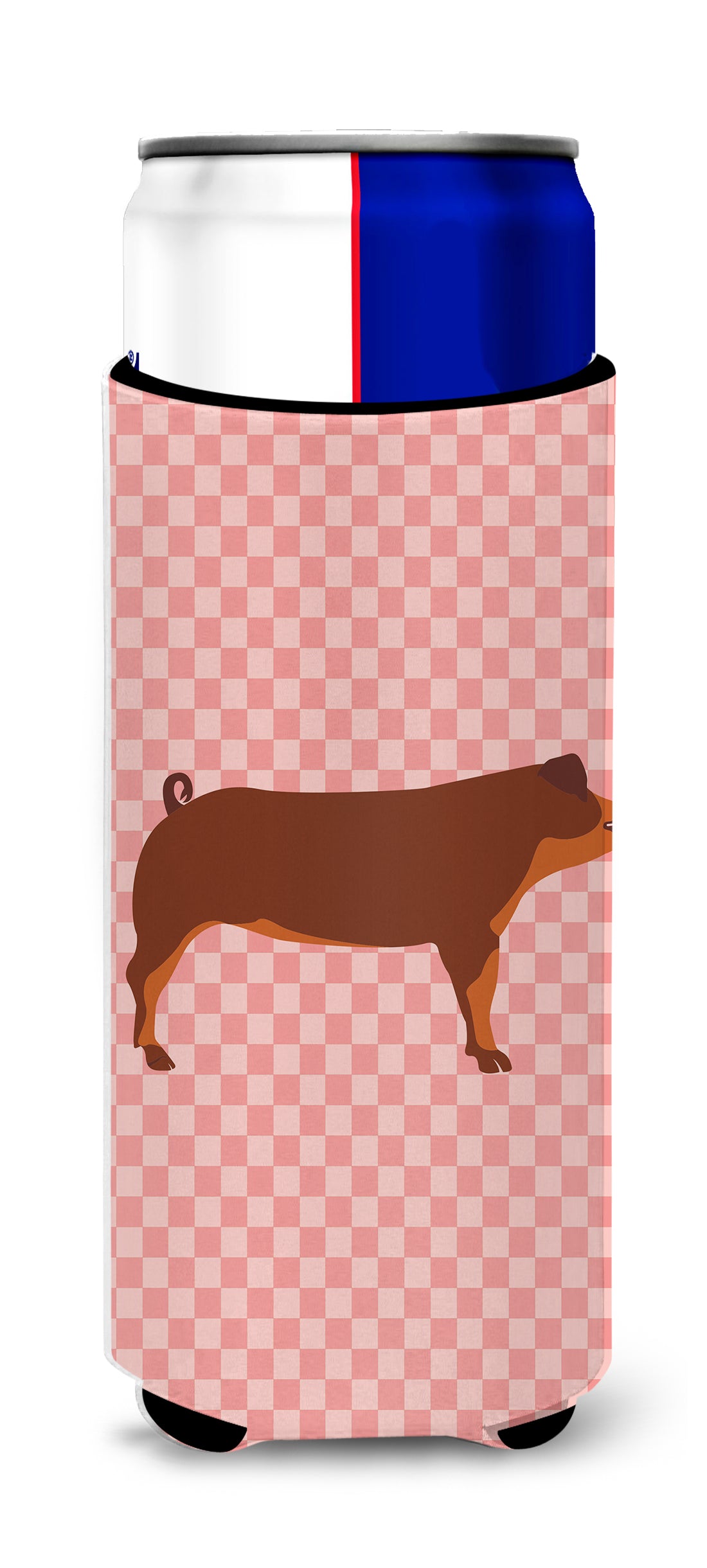 Duroc Pig Pink Check  Ultra Hugger for slim cans  the-store.com.