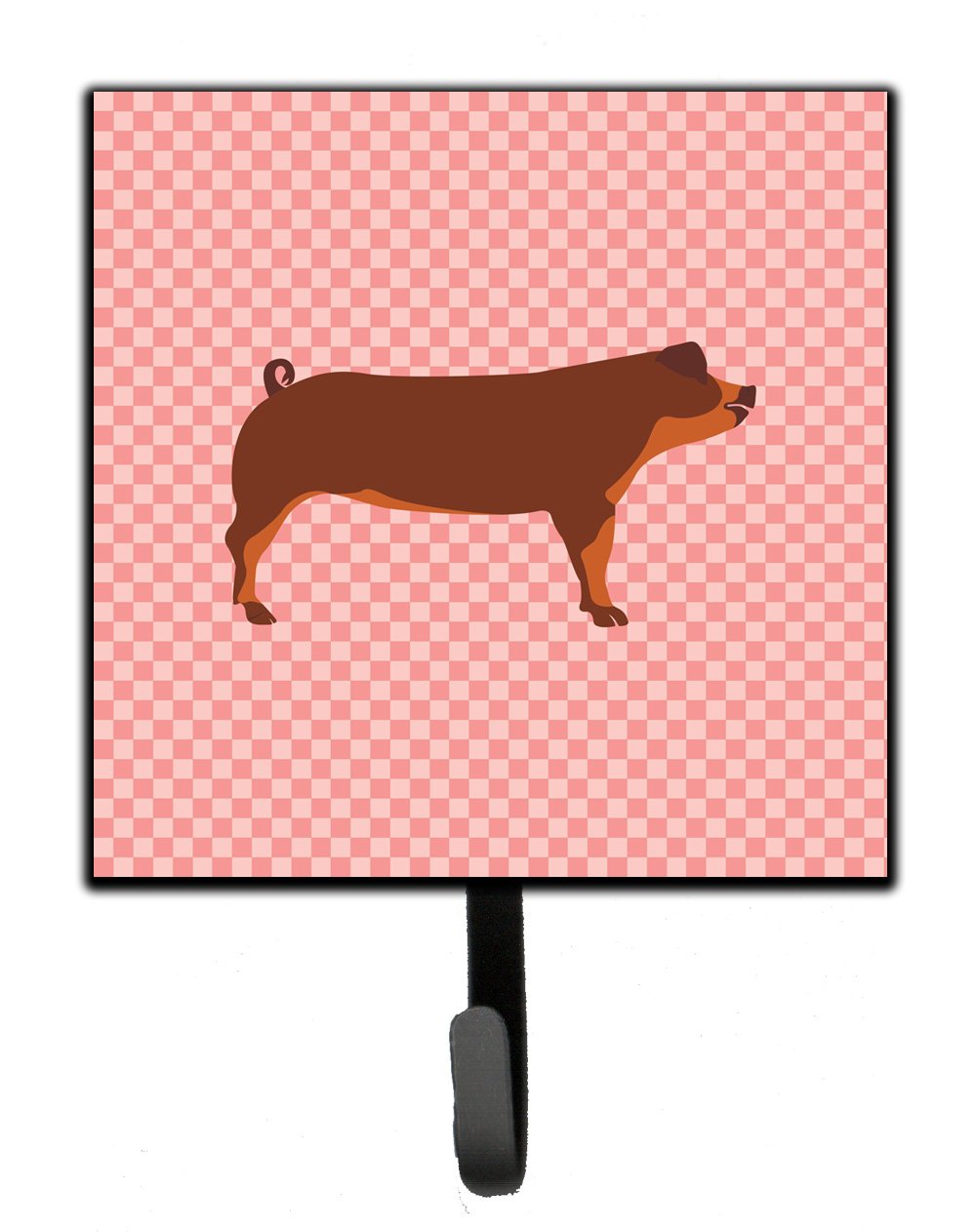 Duroc Pig Pink Check Leash or Key Holder by Caroline&#39;s Treasures