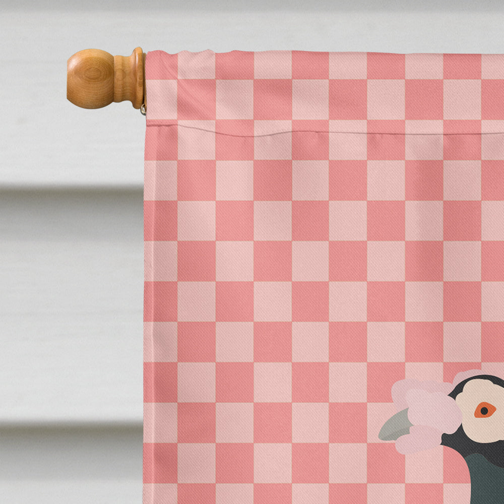 English Carrier Pigeon Pink Check Flag Canvas House Size BB7945CHF  the-store.com.