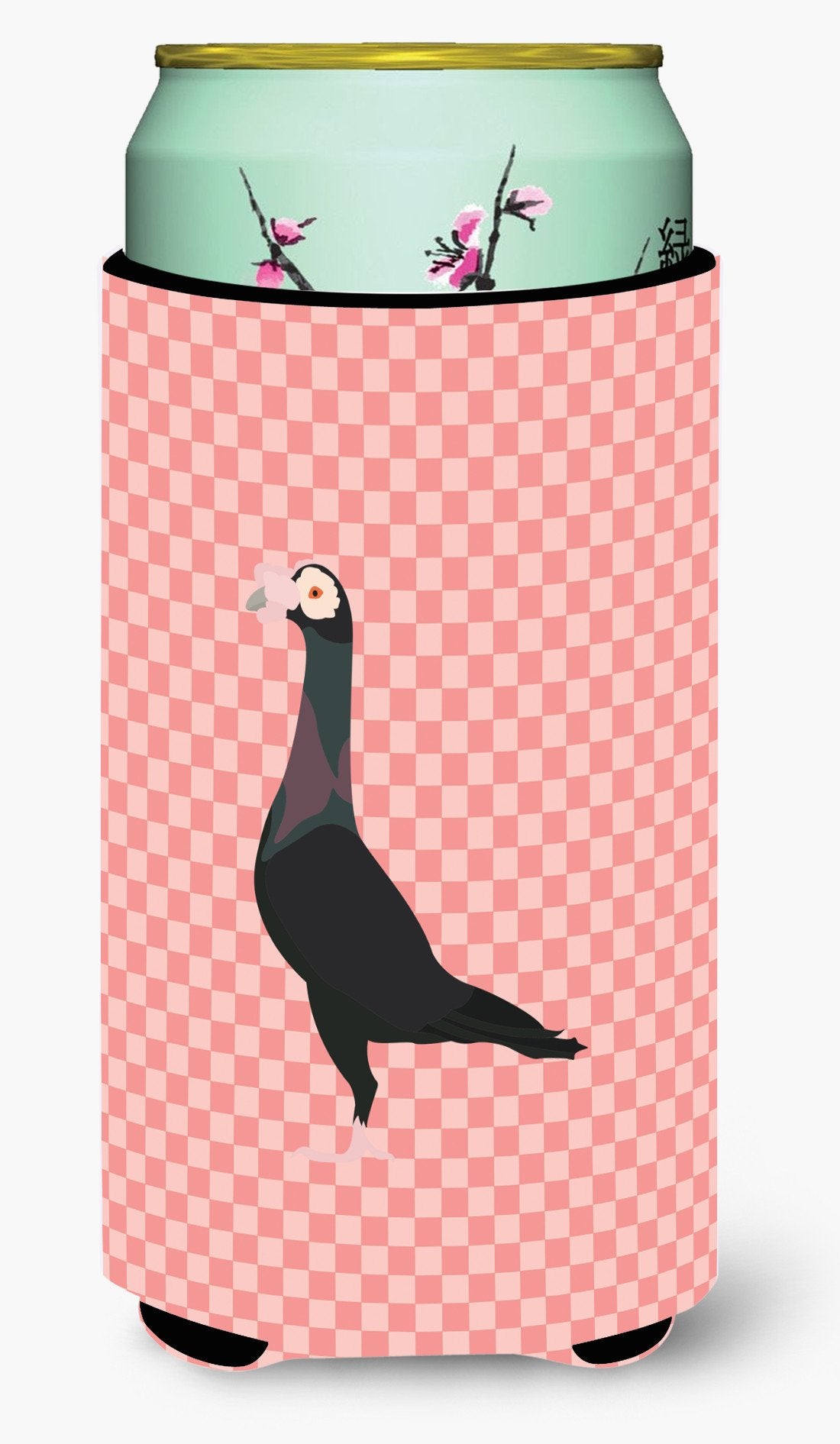 English Carrier Pigeon Pink Check Tall Boy Beverage Insulator Hugger BB7945TBC by Caroline's Treasures