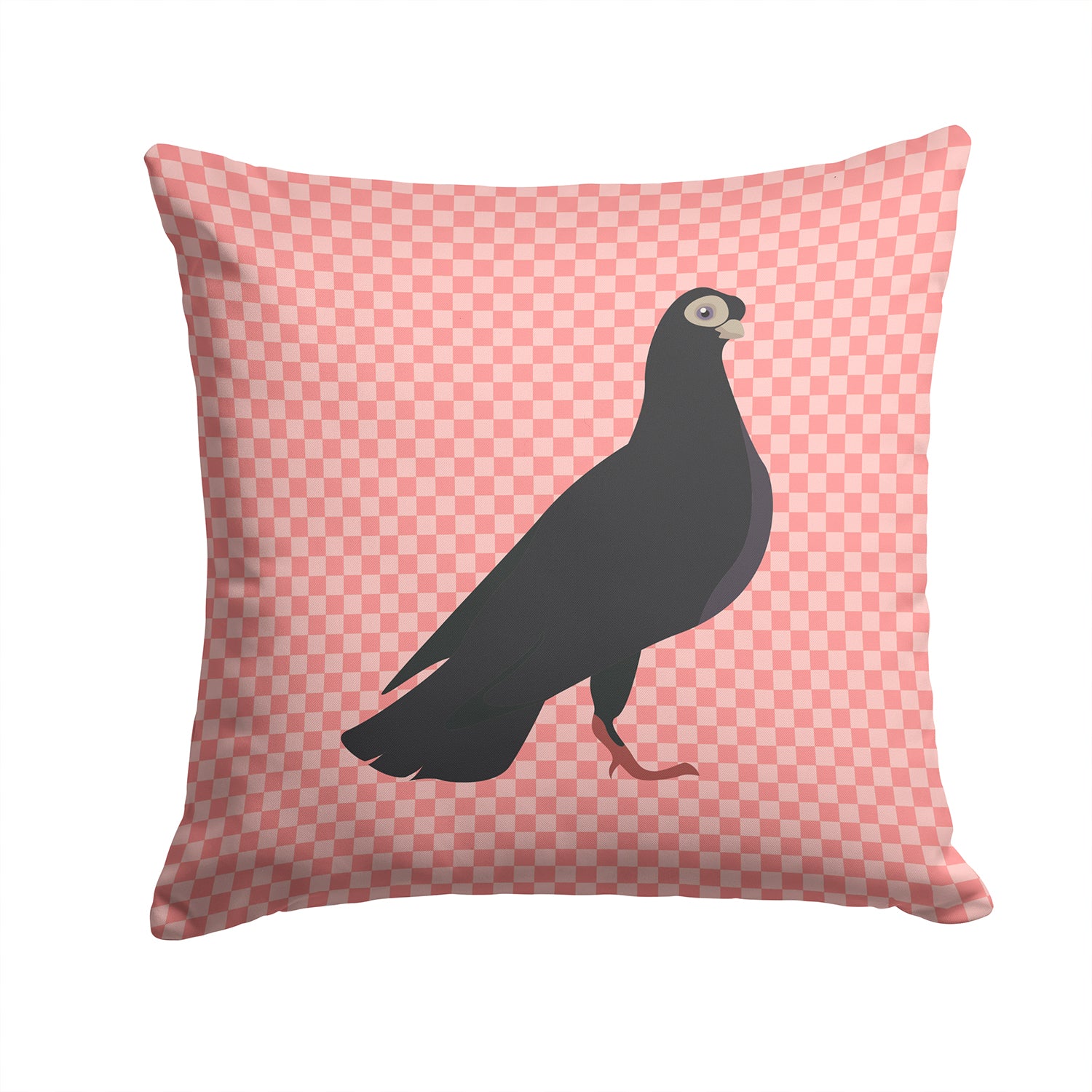 Budapest Highflyer Pigeon Pink Check Fabric Decorative Pillow BB7947PW1414 - the-store.com