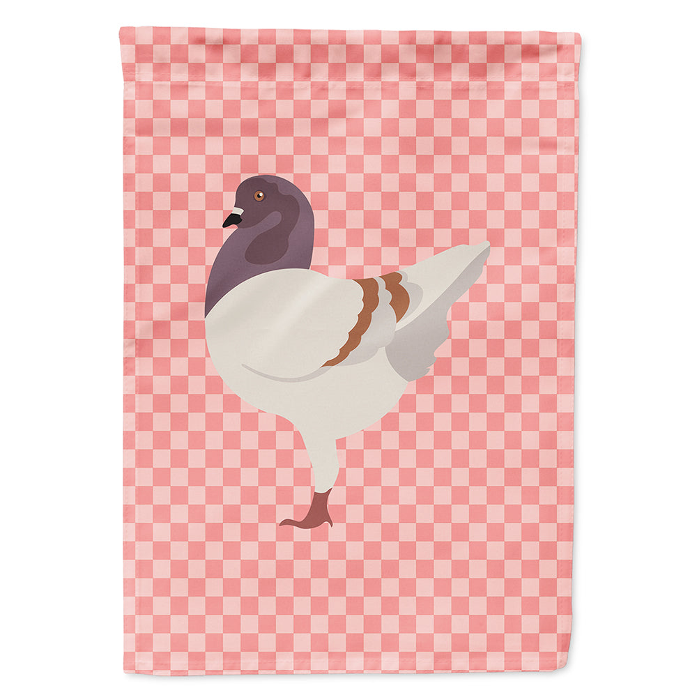 German Modena Pigeon Pink Check Flag Canvas House Size BB7949CHF  the-store.com.