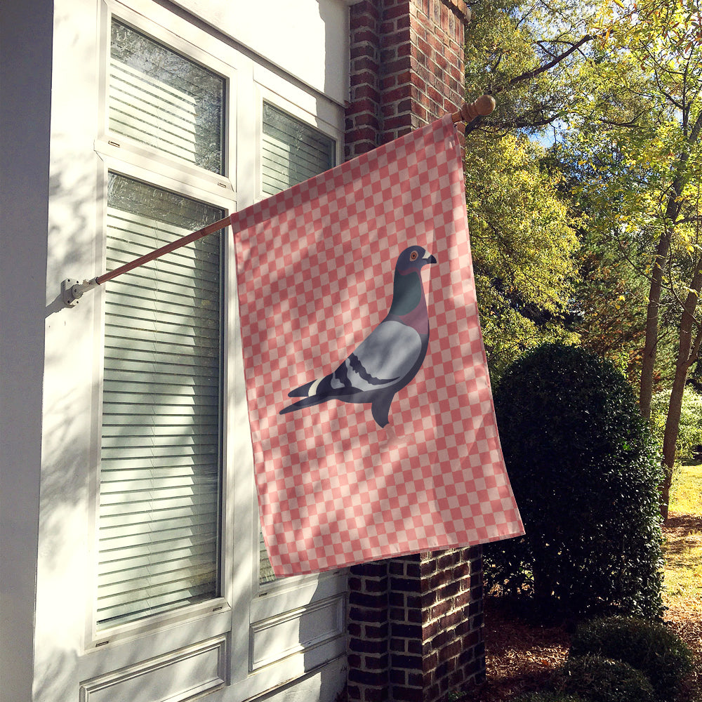 Racing Pigeon Pink Check Flag Canvas House Size BB7951CHF  the-store.com.