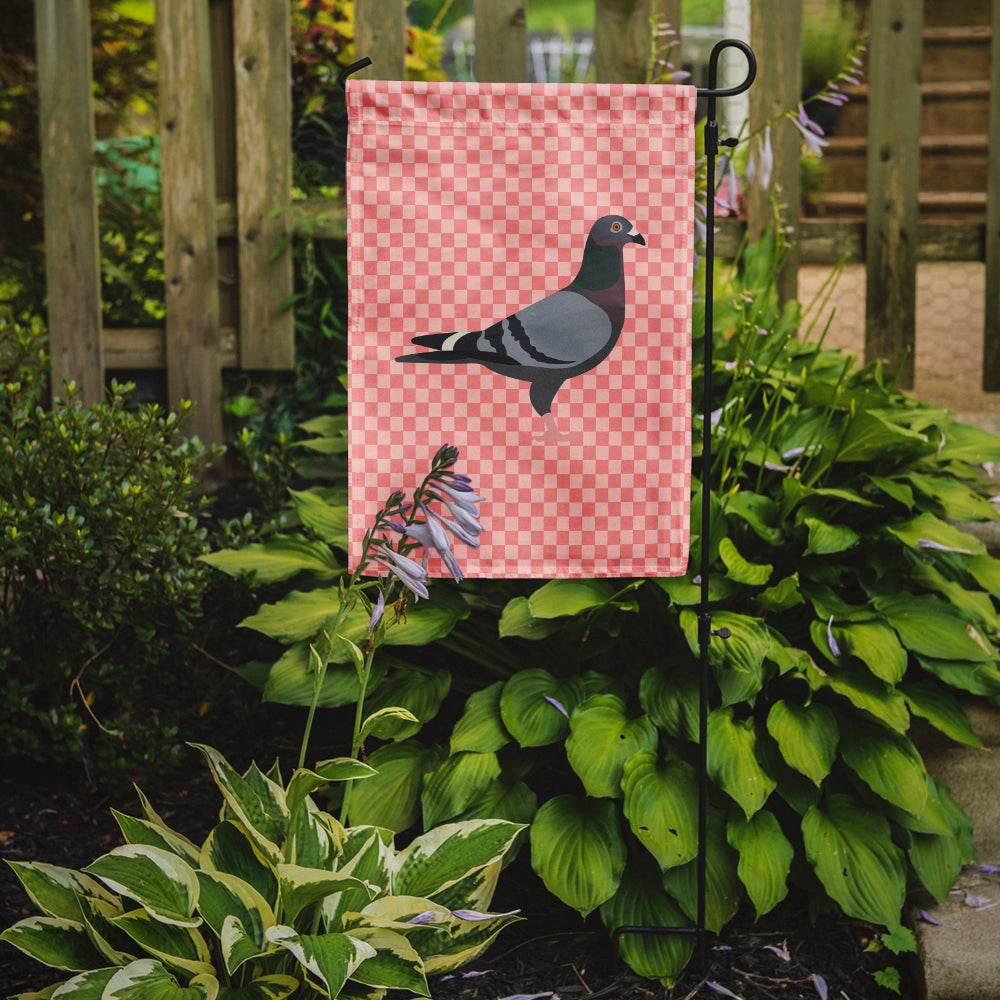 Racing Pigeon Pink Check Flag Garden Size  the-store.com.