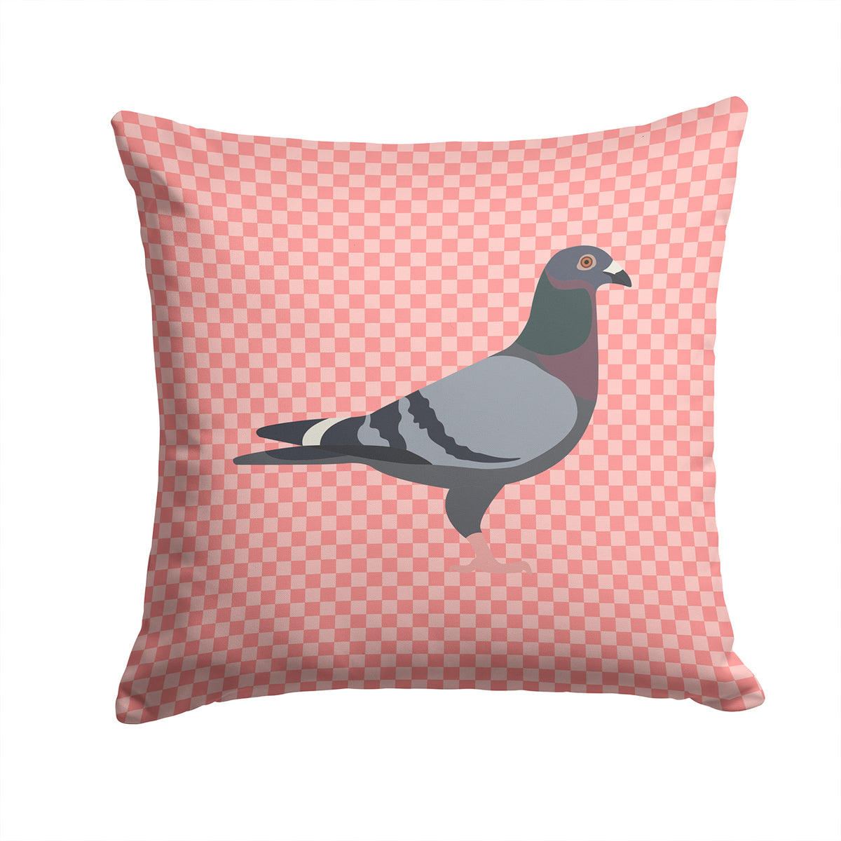 Racing Pigeon Pink Check Fabric Decorative Pillow BB7951PW1414 - the-store.com