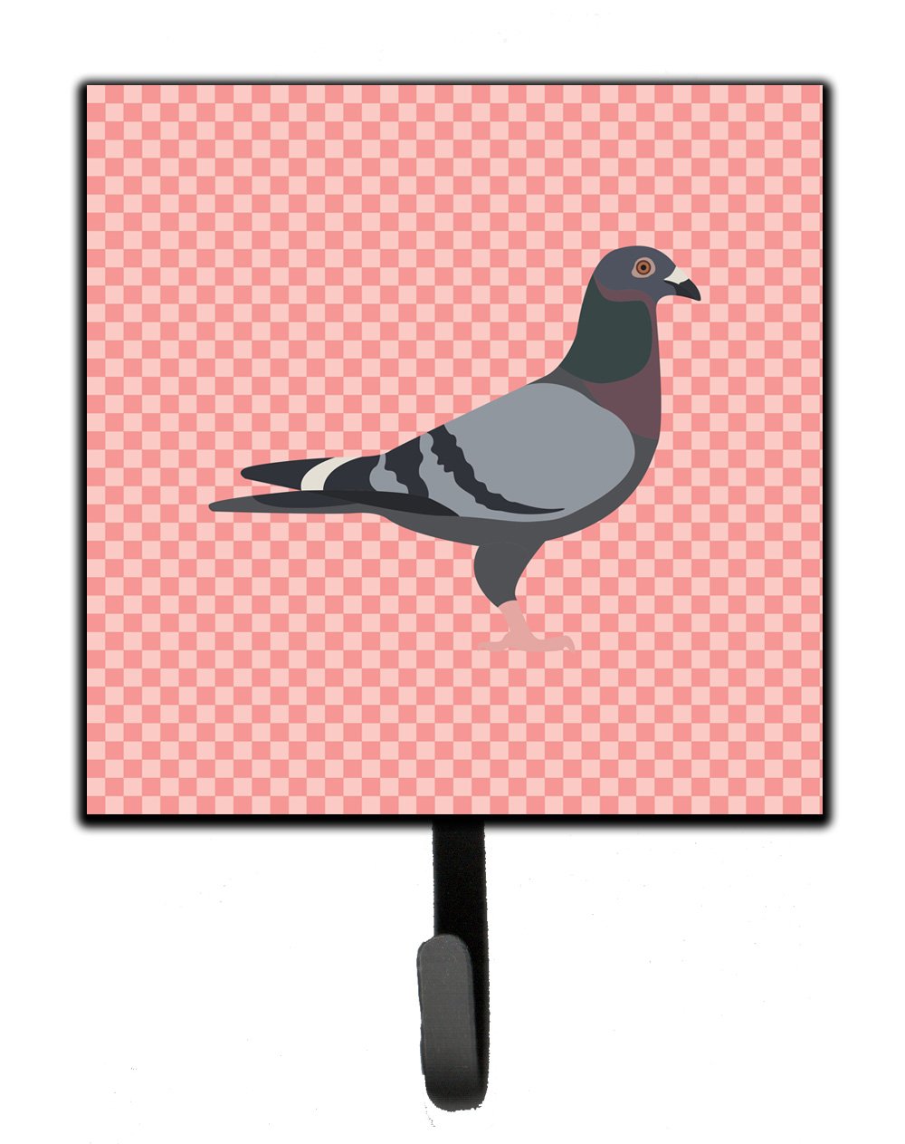 Racing Pigeon Pink Check Leash or Key Holder by Caroline's Treasures