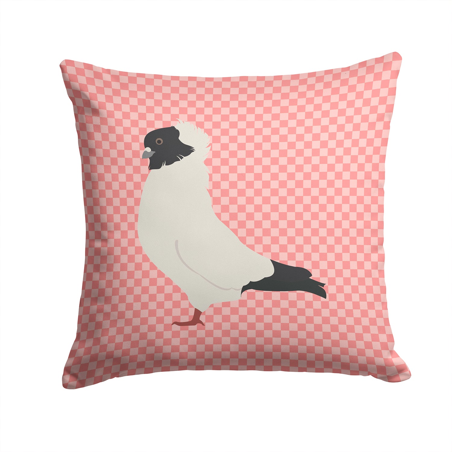 Nun Pigeon Pink Check Fabric Decorative Pillow BB7952PW1414 - the-store.com