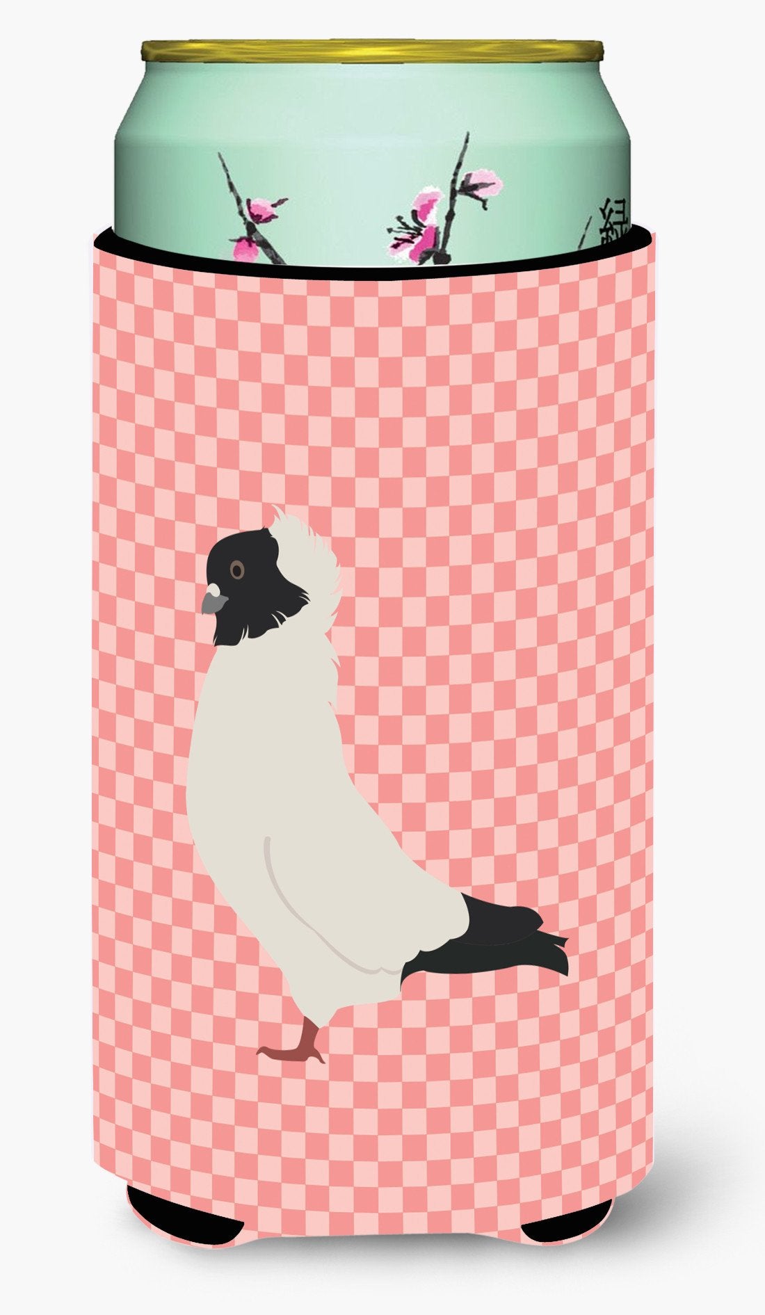 Nun Pigeon Pink Check Tall Boy Beverage Insulator Hugger BB7952TBC by Caroline's Treasures