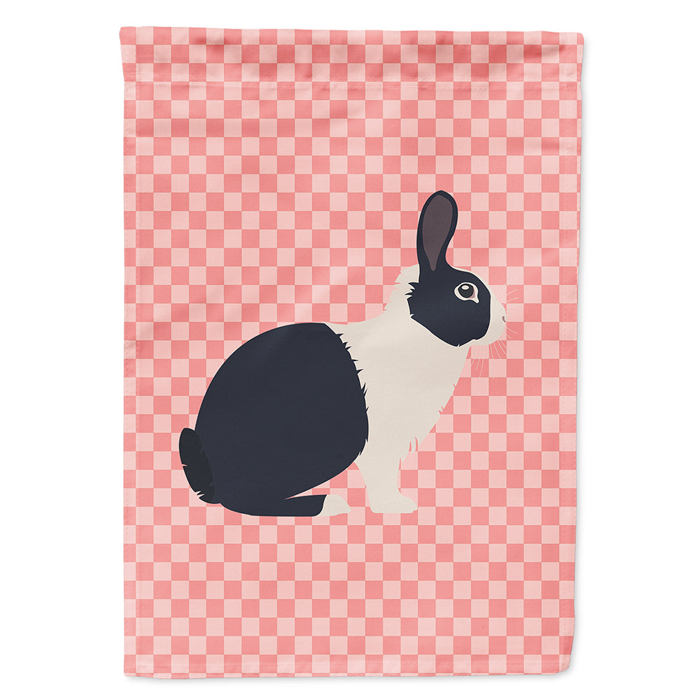 Dutch Rabbit Pink Check Flag Canvas House Size BB7958CHF  the-store.com.