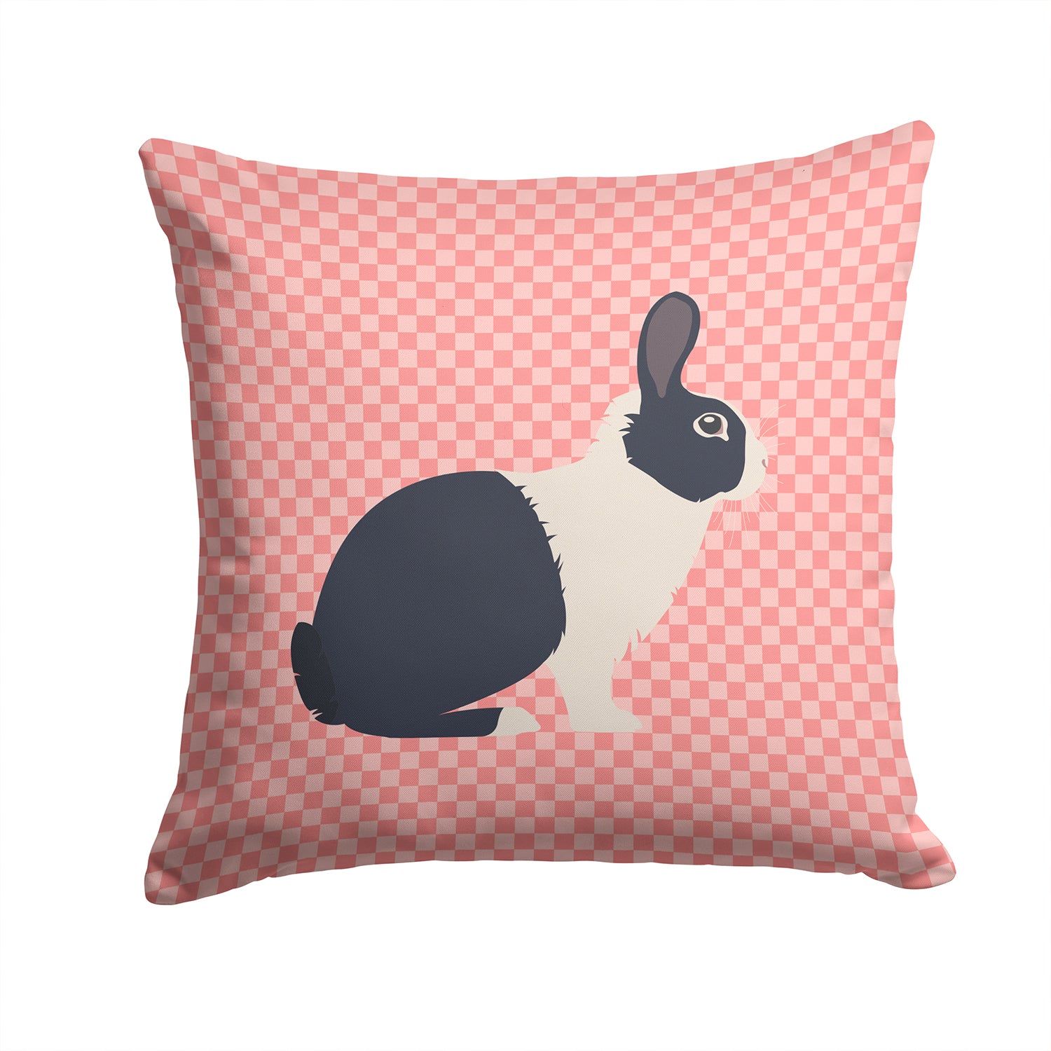 Dutch Rabbit Pink Check Fabric Decorative Pillow BB7958PW1414 - the-store.com