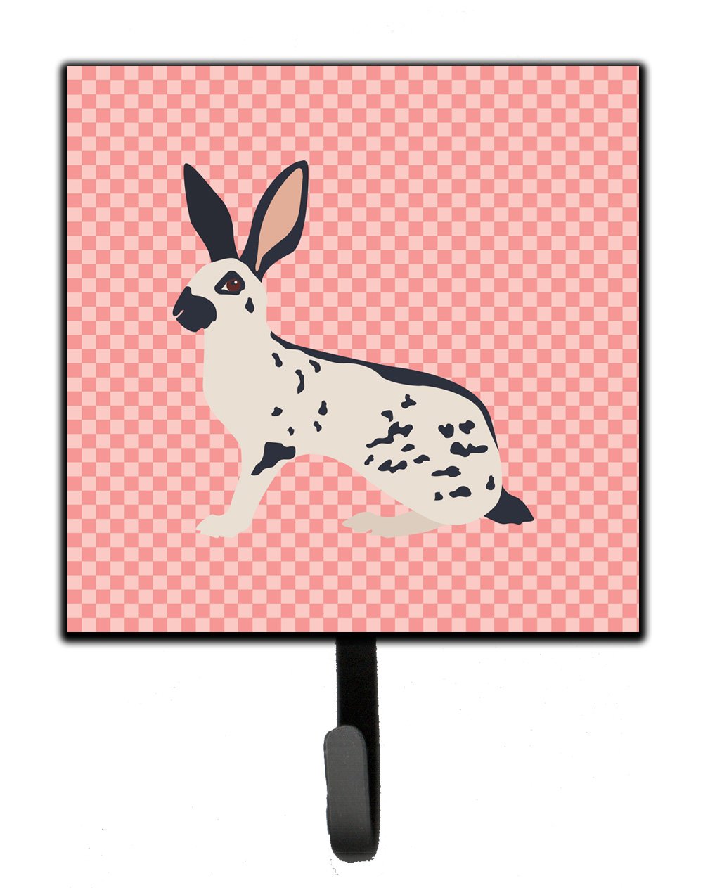 English Spot Rabbit Pink Check Leash or Key Holder by Caroline's Treasures