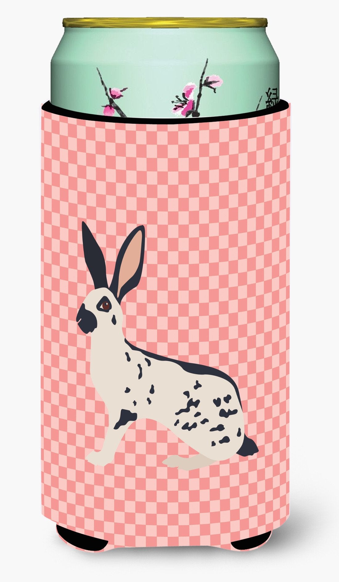 English Spot Rabbit Pink Check Tall Boy Beverage Insulator Hugger BB7961TBC by Caroline's Treasures