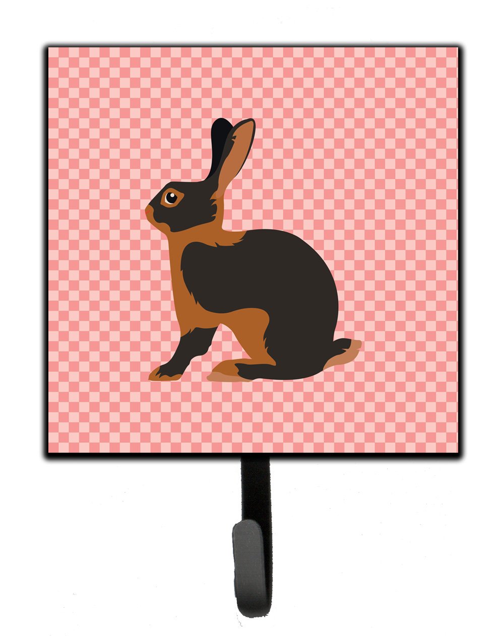 Tan Rabbit Pink Check Leash or Key Holder by Caroline's Treasures