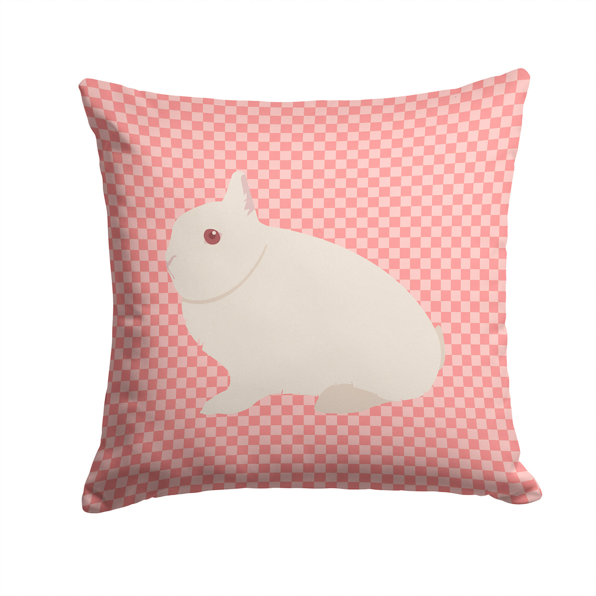 Hermelin Rabbit Pink Check Fabric Decorative Pillow BB7964PW1414 - the-store.com