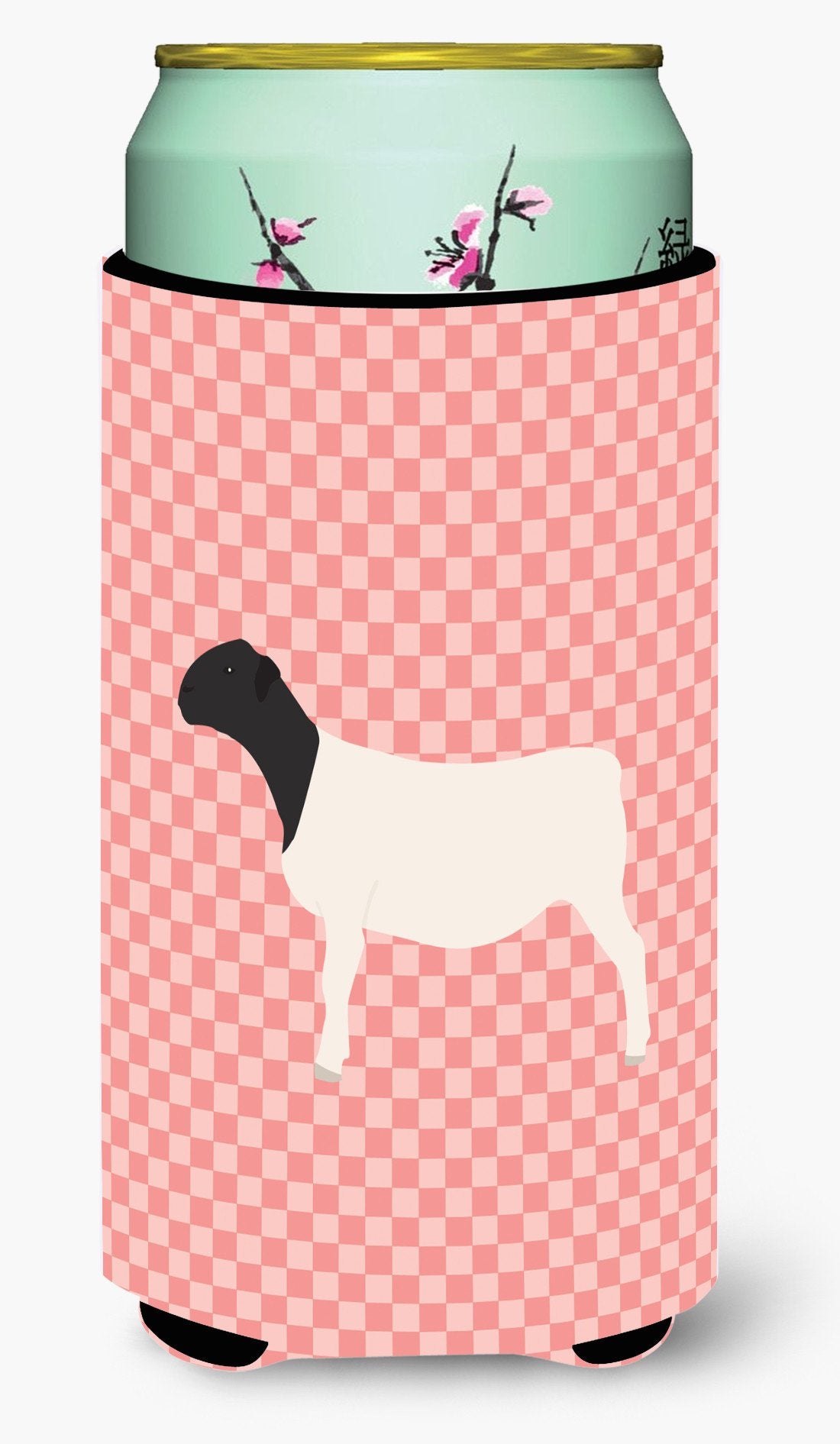 Dorper Sheep Pink Check Tall Boy Beverage Insulator Hugger BB7978TBC by Caroline's Treasures