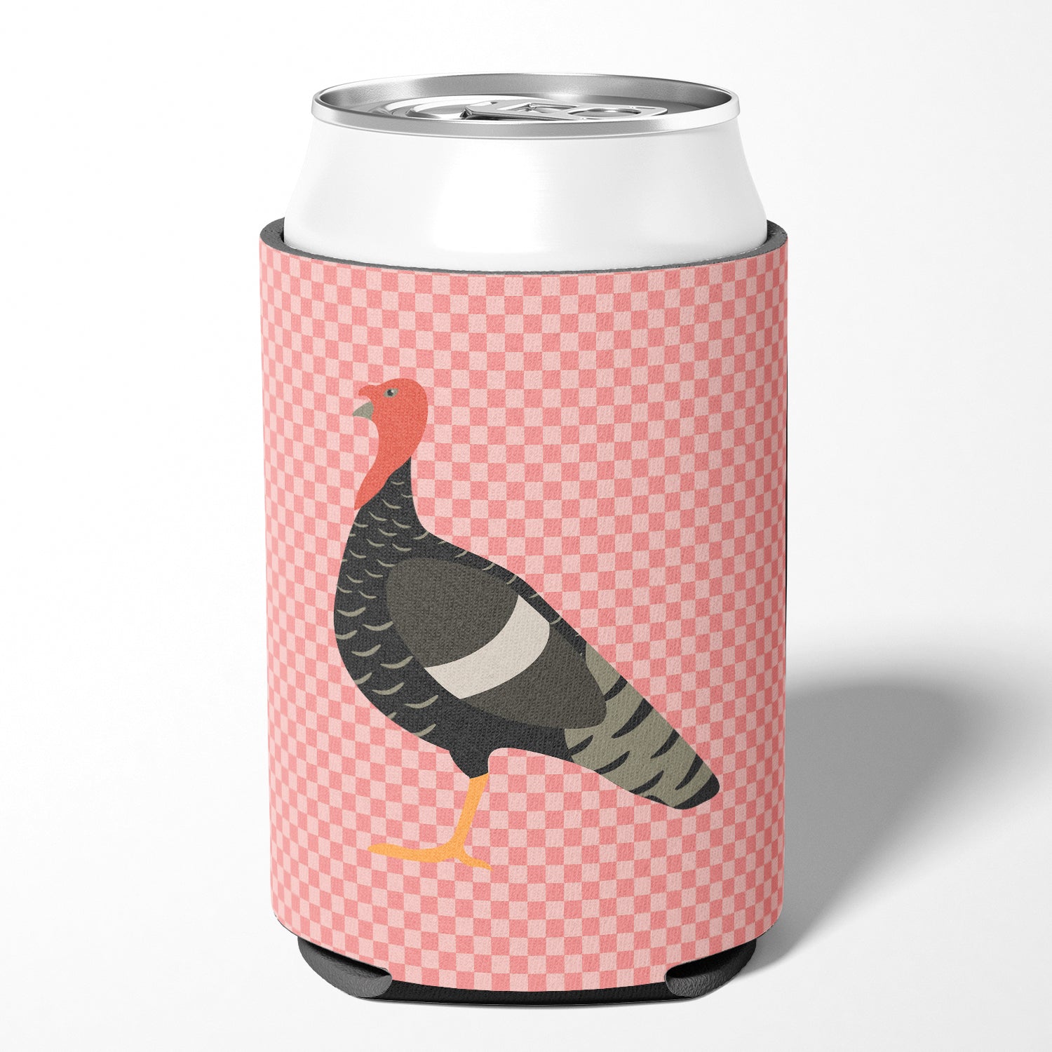 Marragansett Turkey Pink Check Can or Bottle Hugger BB7987CC  the-store.com.