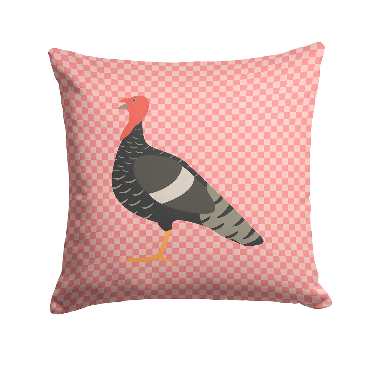 Marragansett Turkey Pink Check Fabric Decorative Pillow BB7987PW1414 - the-store.com