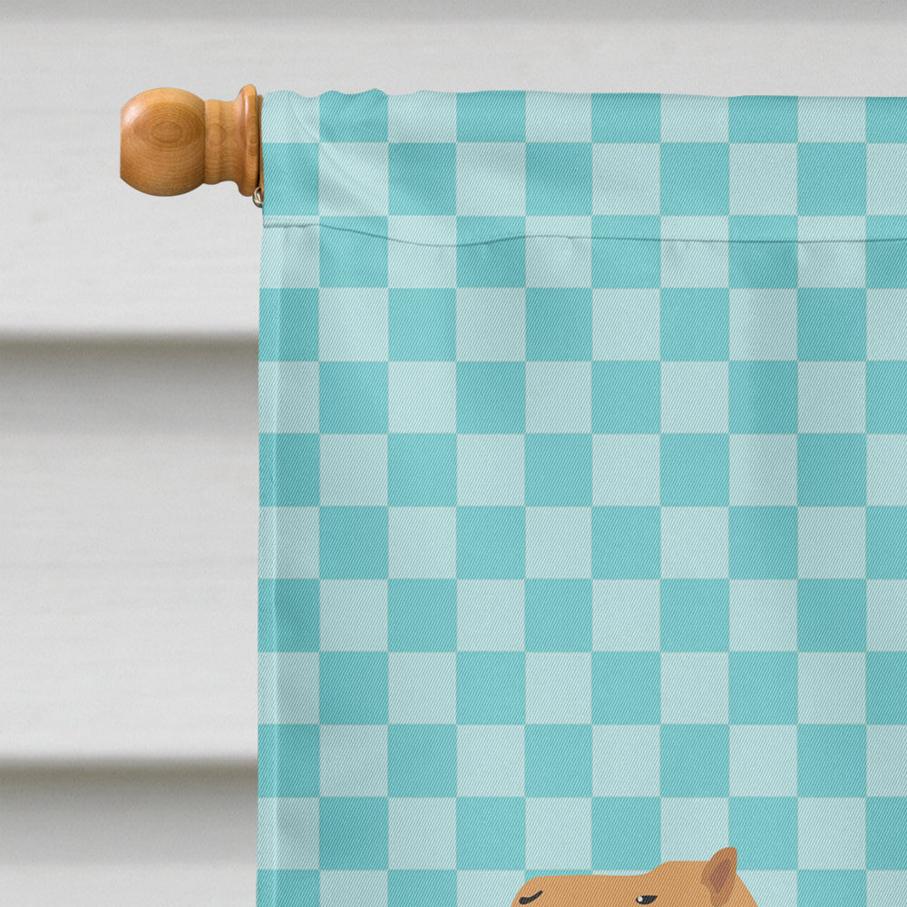 Arabian Camel Dromedary Blue Check Flag Canvas House Size BB7991CHF  the-store.com.