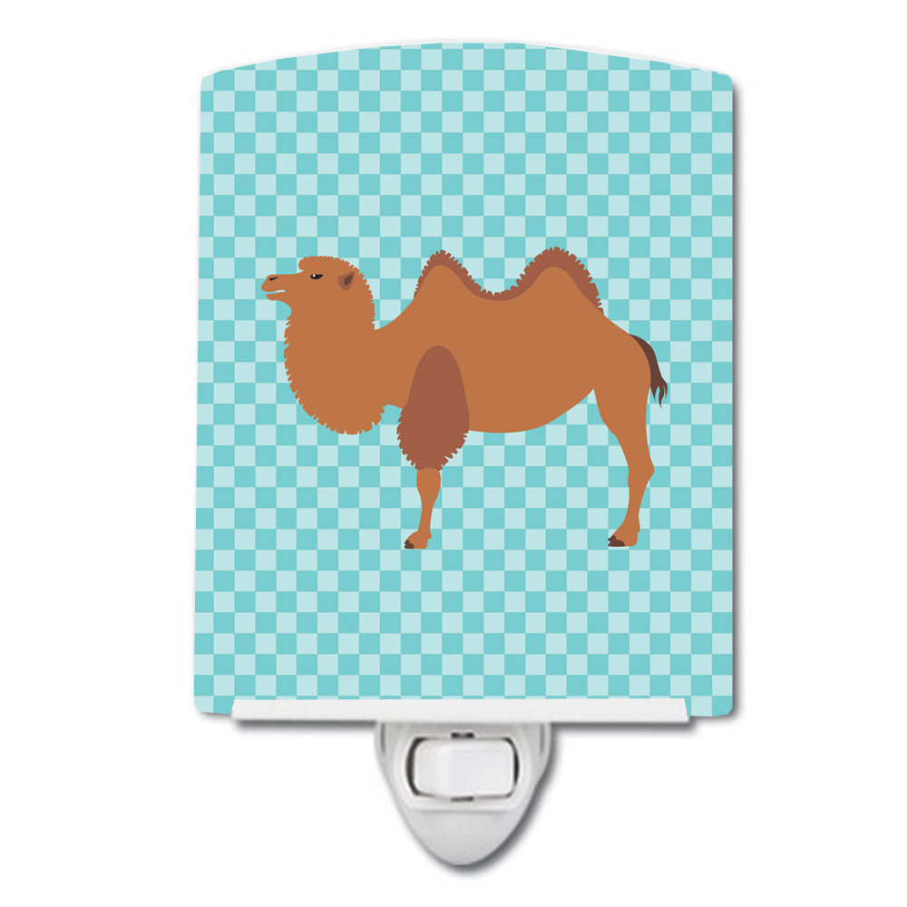 Bactrian Camel Blue Check Ceramic Night Light BB7992CNL - the-store.com