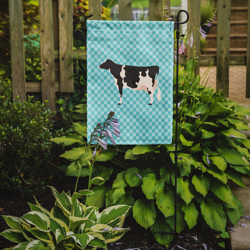 Holstein Cow Blue Check Flag Garden Size BB7996GF  the-store.com.