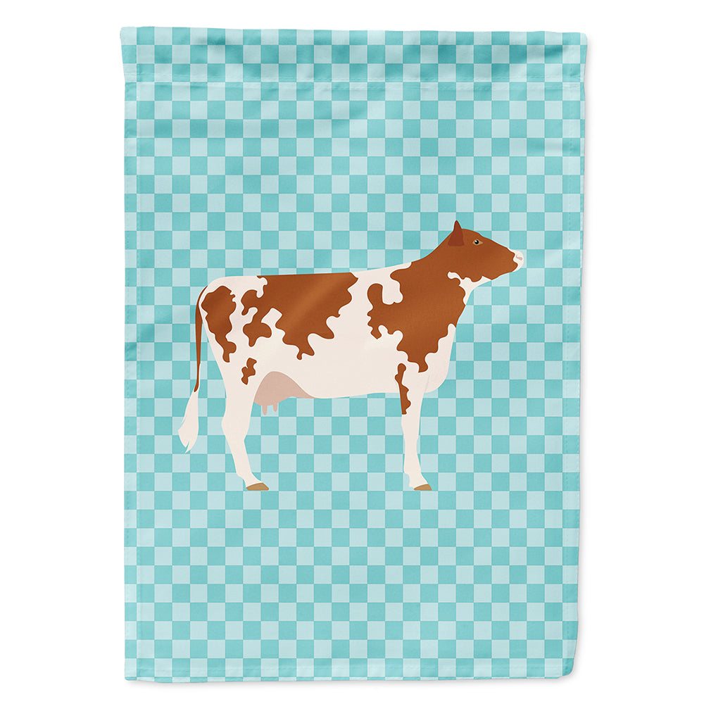 Ayrshire Cow Blue Check Flag Canvas House Size BB8001CHF  the-store.com.