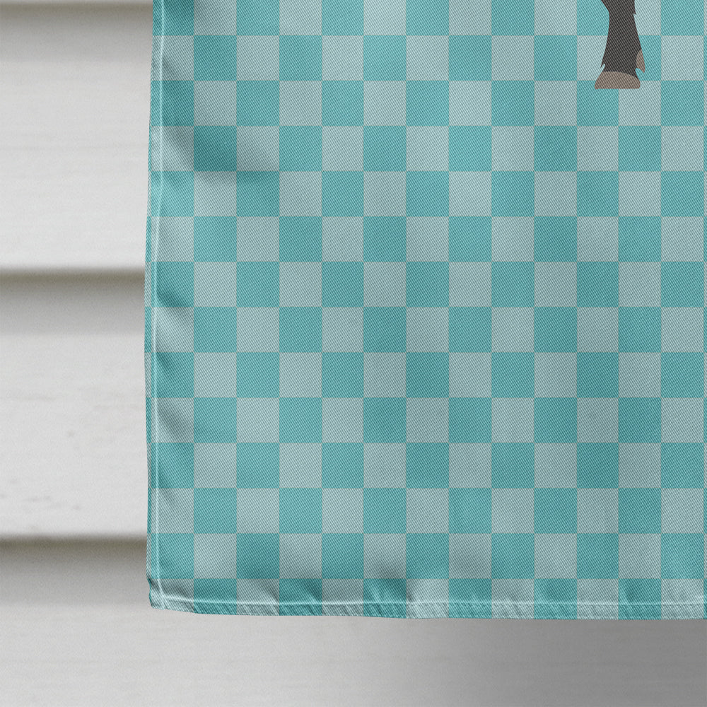 Belted Galloway Cow Blue Check Flag Canvas House Size BB8005CHF  the-store.com.