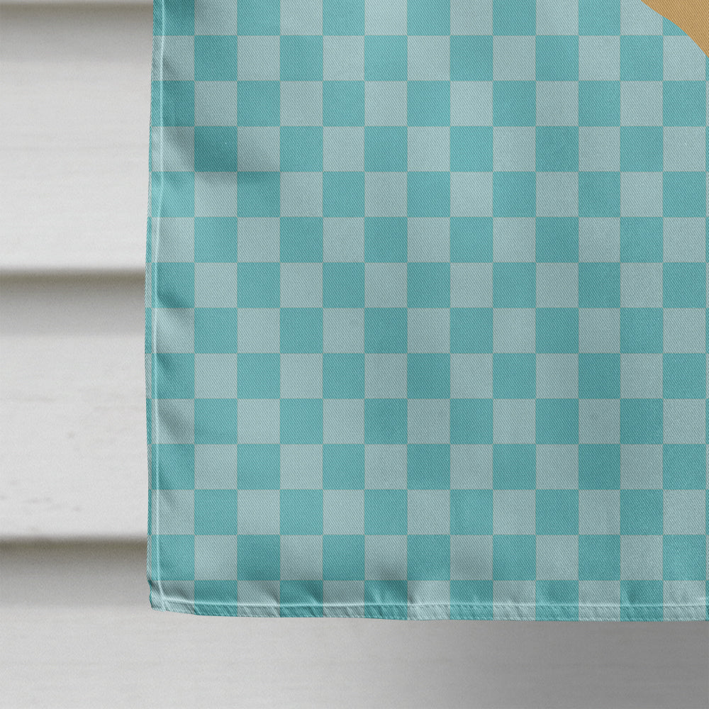 Frisian Friesian Chicken Blue Check Flag Canvas House Size BB8006CHF  the-store.com.