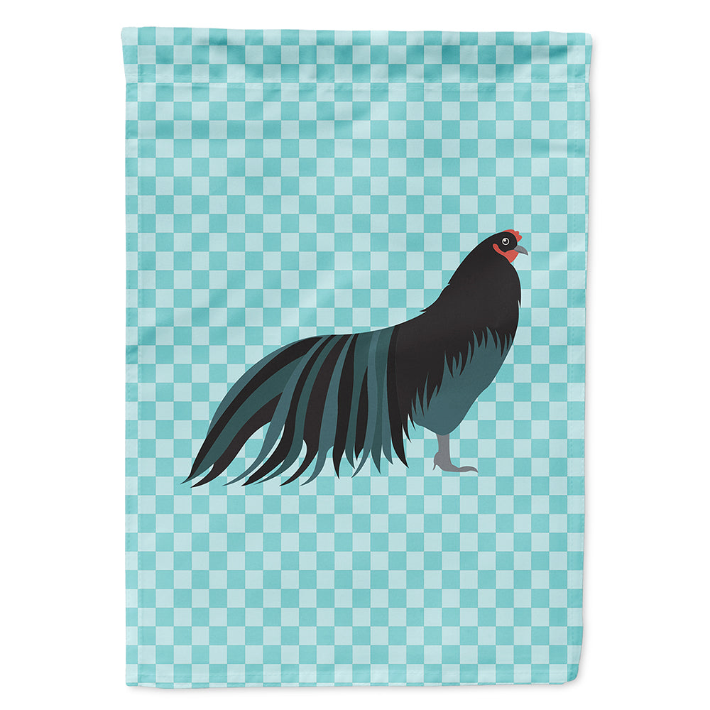 Sumatra Chicken Blue Check Flag Canvas House Size BB8007CHF  the-store.com.