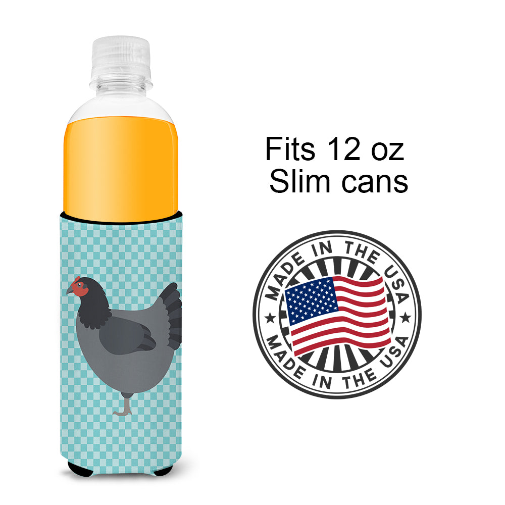 Jersey Giant Chicken Blue Check  Ultra Hugger for slim cans  the-store.com.