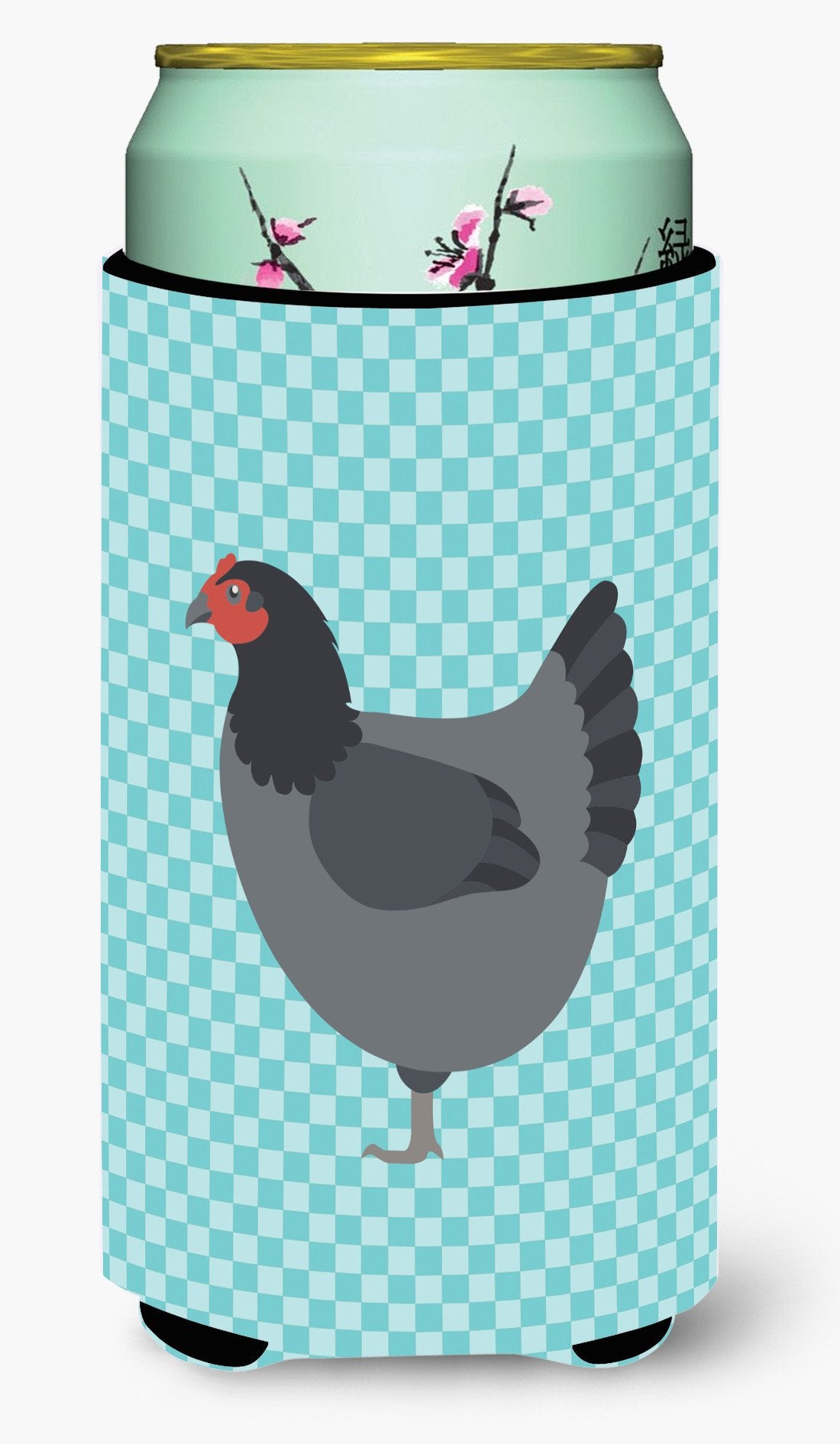 Jersey Giant Chicken Blue Check Tall Boy Beverage Insulator Hugger BB8009TBC by Caroline's Treasures