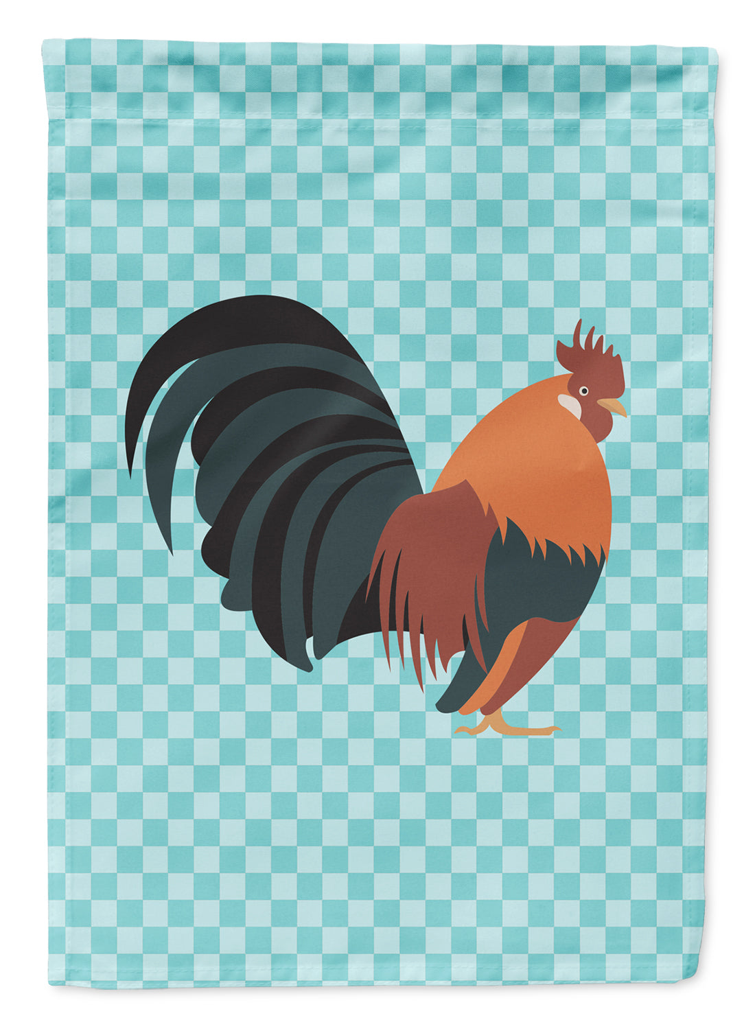 Dutch Bantam Chicken Blue Check Flag Garden Size  the-store.com.