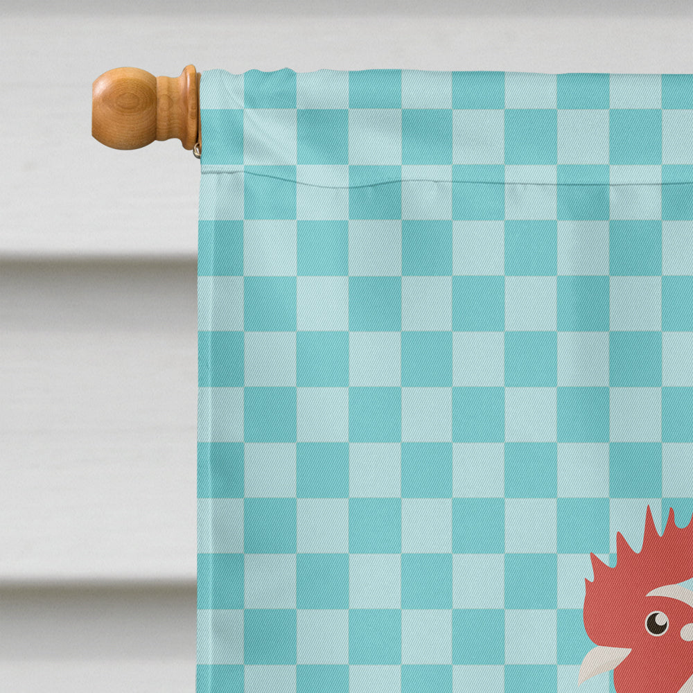 German Langshan Chicken Blue Check Flag Canvas House Size BB8011CHF  the-store.com.