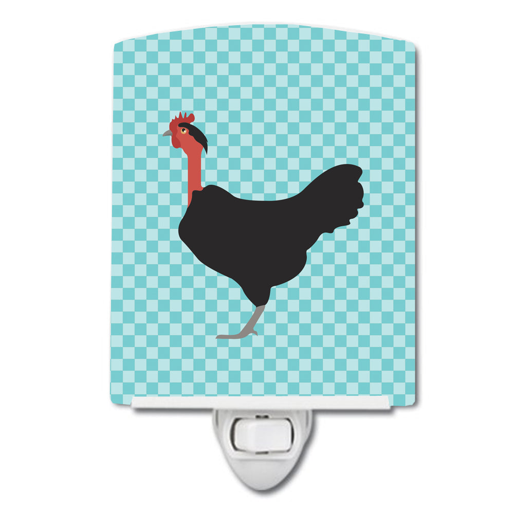 Naked Neck Chicken Blue Check Ceramic Night Light BB8013CNL - the-store.com