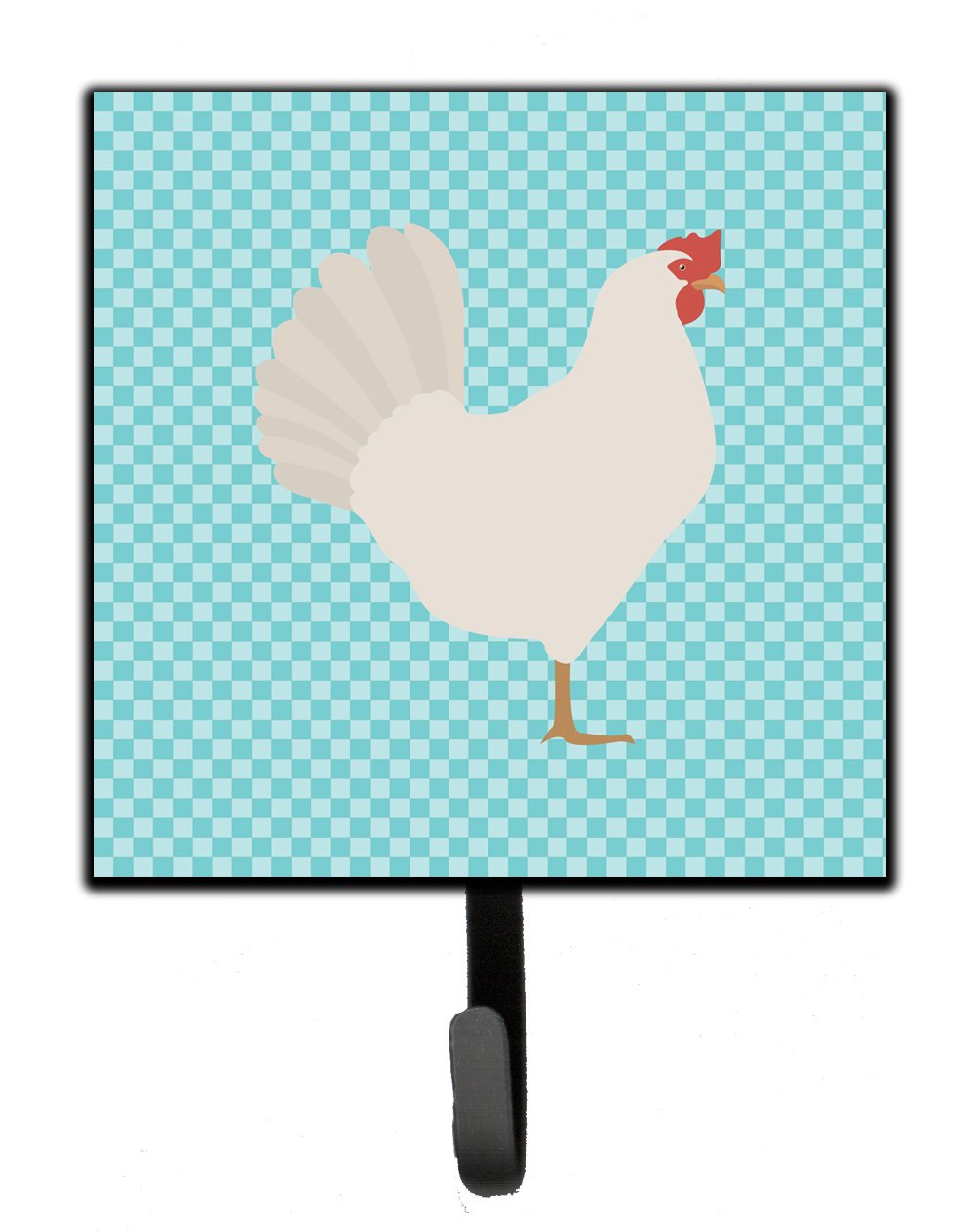 Leghorn Chicken Blue Check Leash or Key Holder by Caroline's Treasures