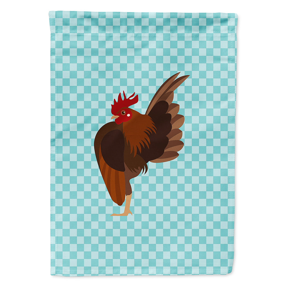 Malaysian Serama Chicken Blue Check Flag Canvas House Size BB8016CHF  the-store.com.