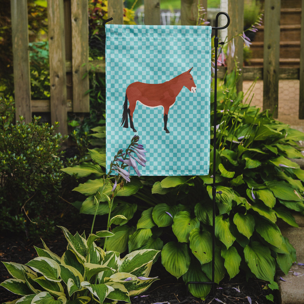 Mule Blue Check Flag Garden Size  the-store.com.