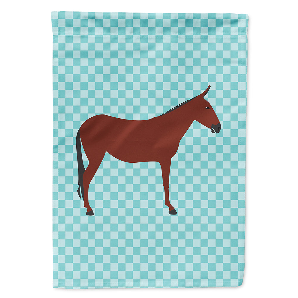 Hinny Horse Donkey Blue Check Flag Canvas House Size BB8024CHF  the-store.com.