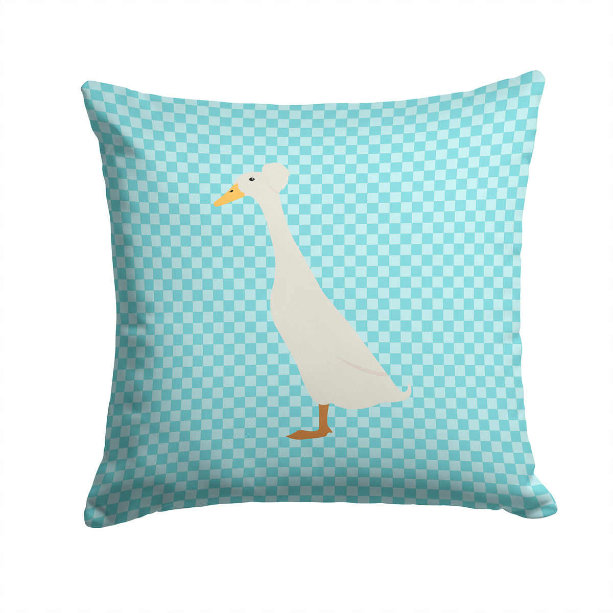 Bali Duck Blue Check Fabric Decorative Pillow BB8033PW1414 - the-store.com