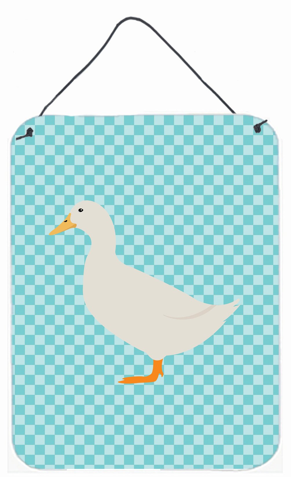 American Pekin Duck Blue Check Wall or Door Hanging Prints BB8034DS1216 by Caroline's Treasures