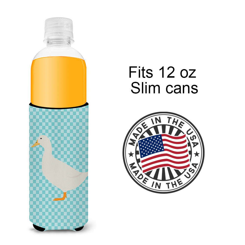 American Pekin Duck Blue Check  Ultra Hugger for slim cans  the-store.com.