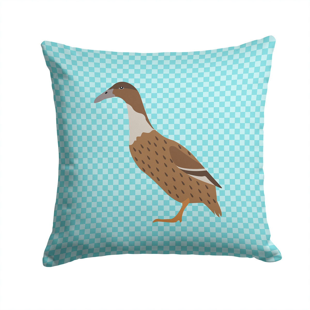 Dutch Hook Bill Duck Blue Check Fabric Decorative Pillow BB8035PW1414 - the-store.com