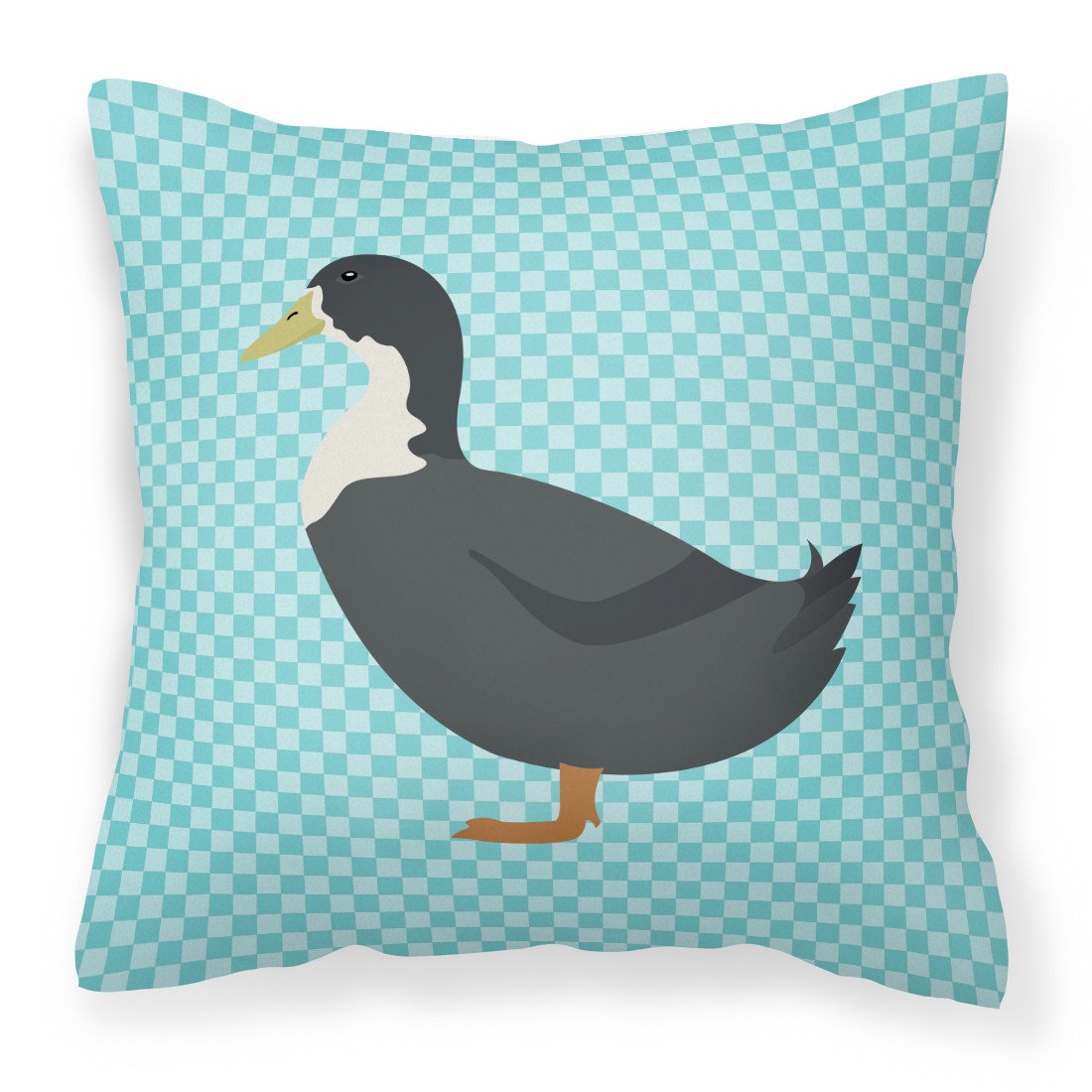 Blue Swedish Duck Blue Check Fabric Decorative Pillow BB8036PW1818 by Caroline's Treasures