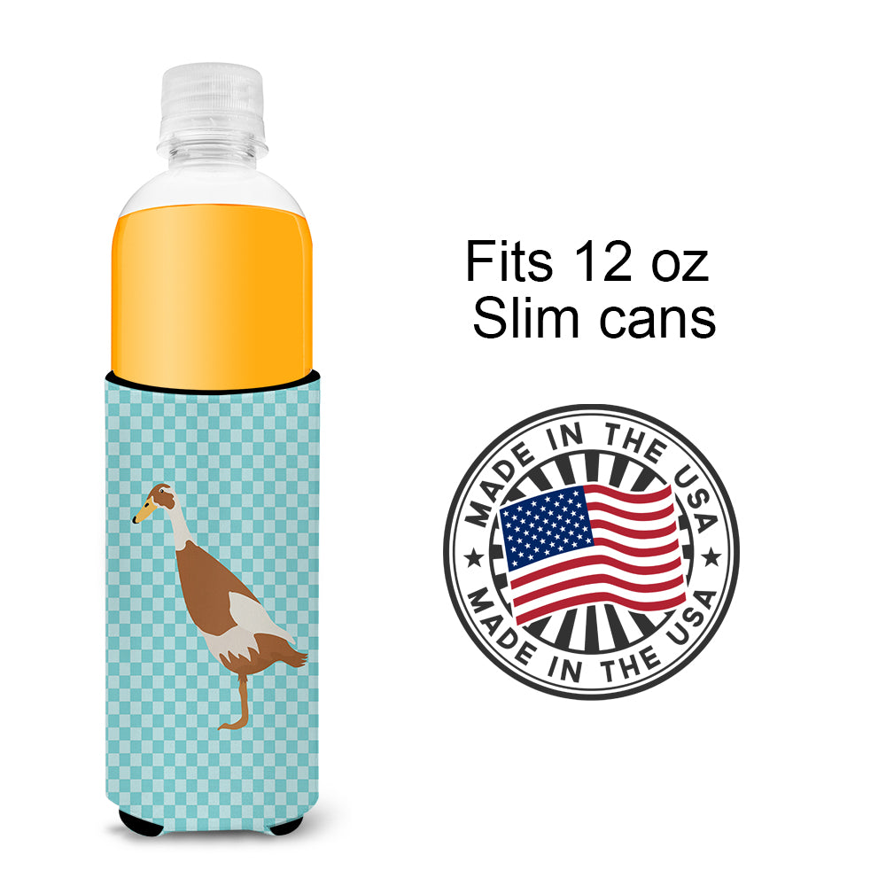 Indian Runner Duck Blue Check  Ultra Hugger for slim cans  the-store.com.