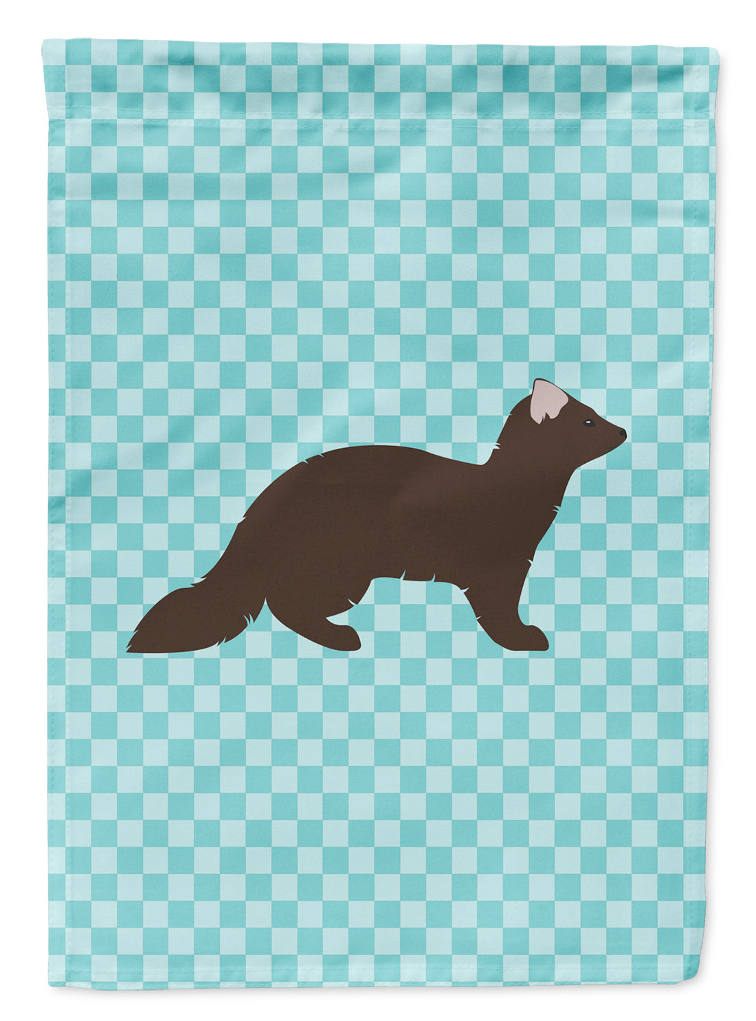 Sable Marten Blue Check Flag Garden Size  the-store.com.