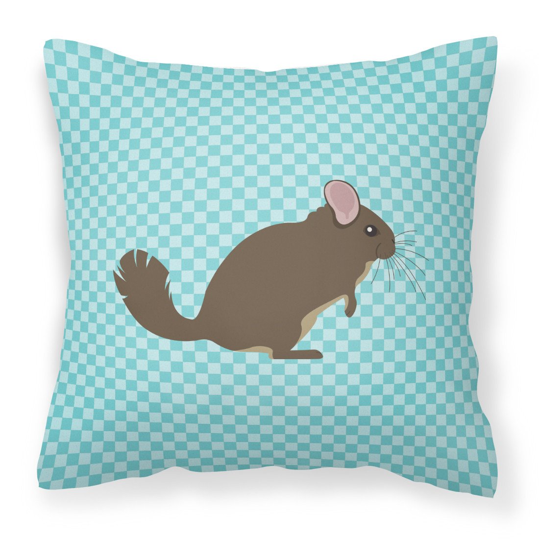 Chinchilla Blue Check Fabric Decorative Pillow BB8049PW1818 by Caroline's Treasures